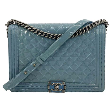 chanel boy baby blue|blue chanel boy bag.